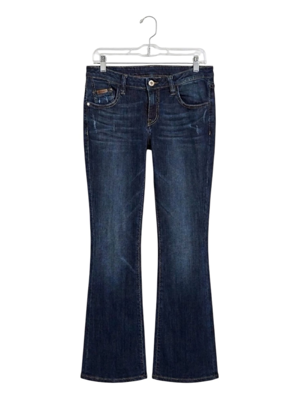 Vintage Guess Marciano Low Rise Y2K Bootcut Jeans Women 32 x 28 Dark Indigo Blue